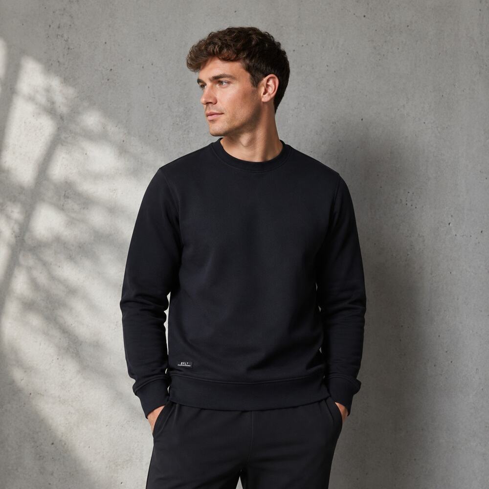 BYLT Premium Basics Men's SZ XL Roamknit Crewneck Sweatshirt In Black